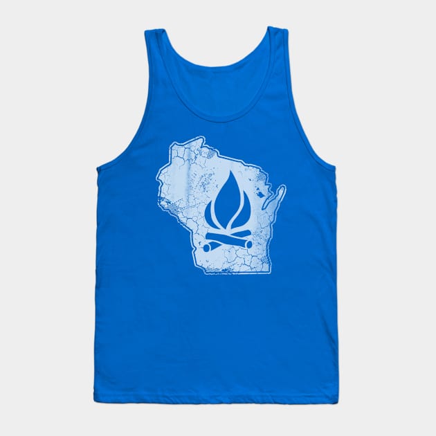 Wisconsin Camping Camp Fire Camping Outdoors Tank Top by E